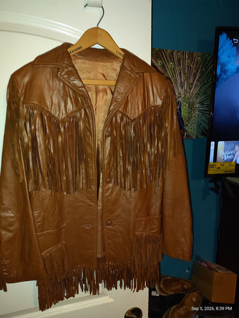 Tregos Western - Women’s Brown Fringe Leather Jacket - Classic Western Style